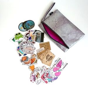 Bundle Of Various Fun Stickers With A Zipper Carry Case